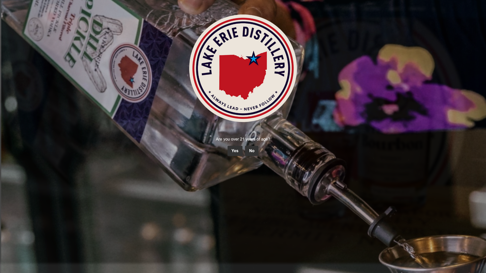 Lake Erie Distillery website preview